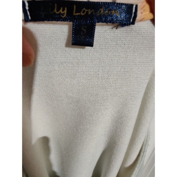 Lily London Abstract Outdoor Scene Art-To-Wear Relaxed Fit 3/4-Sleeve Top S - Picture 11 of 11